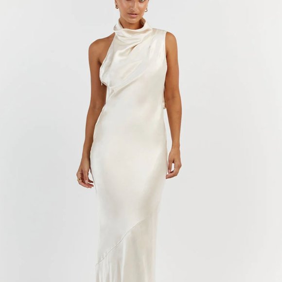 DISSH Aisle Pearl Satin Backless Midi Dress (NWT) - Picture 2 of 16